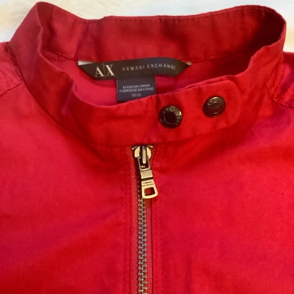 ARMANI EXCHANGE A/X WOMENS ZIP- UP RED JACKET/ Size Medium - Picture 4 of 11
